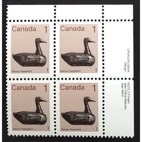 Canada 917a Plate Block LR VF MNH