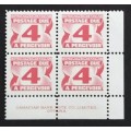 Canada J31i-ii Plate Block LR VF MNH