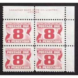 Canada J34 Plate Block UR VF MNH