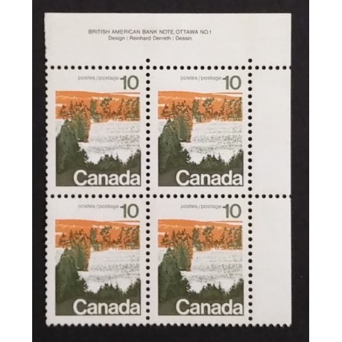 Canada 594 Plate Block UR VF MNH