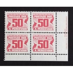 Canada J40 Plate Block LR VF MNH