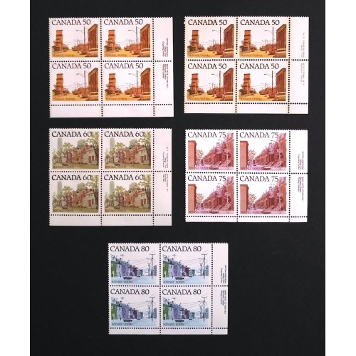 Canada 723-5|723A|723C Plate Blocks LR VF MNH