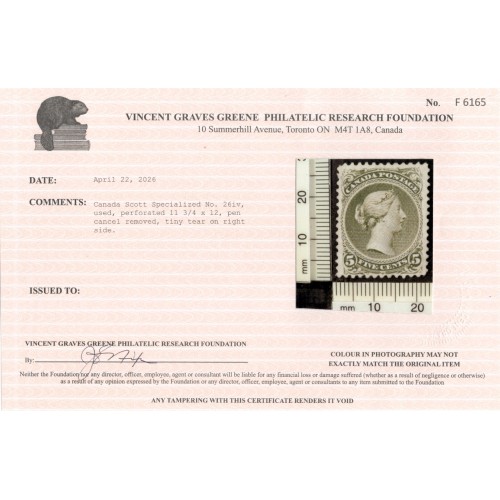 Canada 26 F-VF Unused (no gum)
