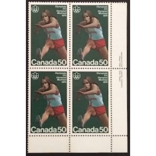 Canada 666 Plate Block LR VF MNH