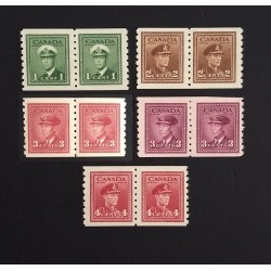 Canada 263-7 Complete Set of Pairs F-VF MLH