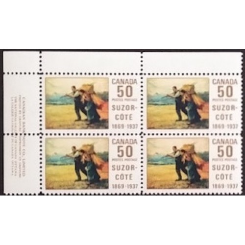 Canada 492 Plate Block UL VF MNH