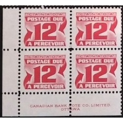 Canada J36i-ii Plate Block LL VF MNH