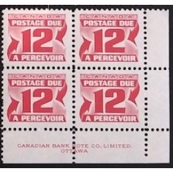 Canada J36i-ii Plate Block LR VF MNH