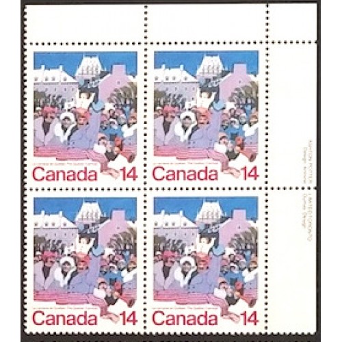Canada 780 Plate Block UR VF MNH