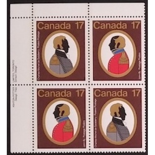 Canada 820a Plate Block UL VF MNH