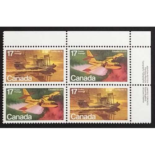 Canada 844a Plate Block UR VF MNH