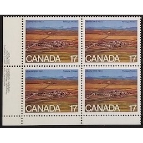 Canada 864 Plate Block LL VF MNH