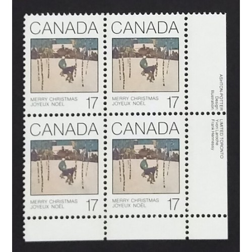 Canada 871 Plate Block LR VF MNH