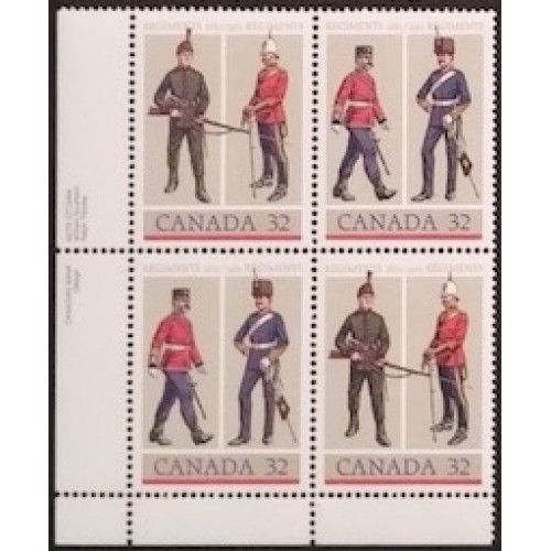 Canada 1008a Plate Block LL VF MNH
