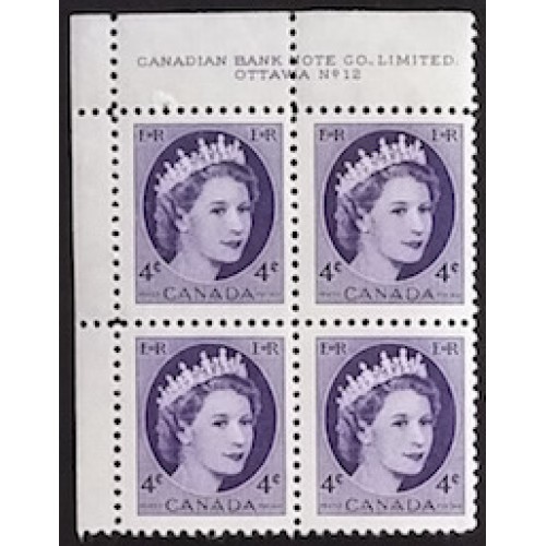 Canada 340 Plate Block UL No. 12 VF MNH
