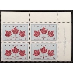 Canada 417 Plate Block UR No. 1-1 VF MNH