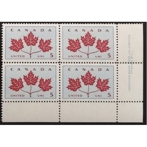 Canada 417 Plate Block LR No. 1-1 VF MNH