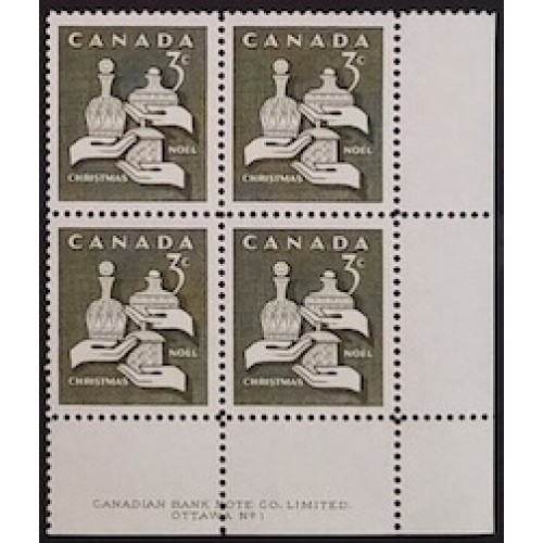 Canada 443 Plate Block LR No. 1 VF MNH