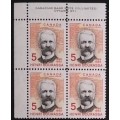 Canada 485 Plate Block UL VF MNH