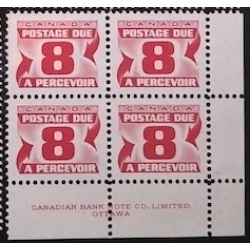Canada J34i-ii Plate Block LR VF MNH
