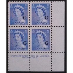 Canada O37 Plate Block LR No. 2 VF MNH