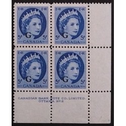 Canada O44 Plate Block LR No. 2 VF MNH
