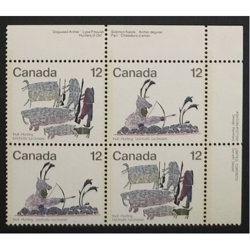 Canada 751a Plate Block UR VF MNH