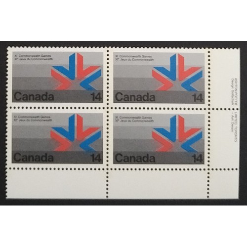Canada 757 Plate Block LR VF MNH
