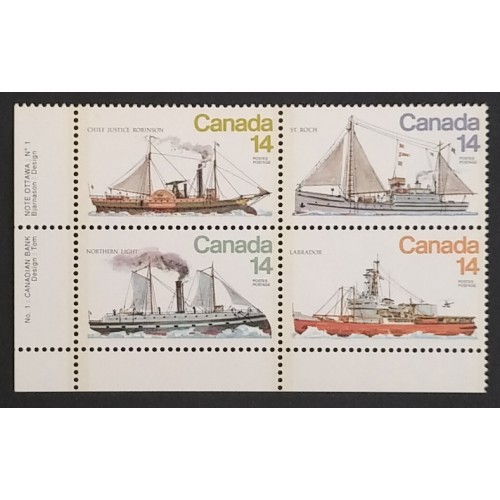Canada 779a Plate Block LL No. 1 VF MNH