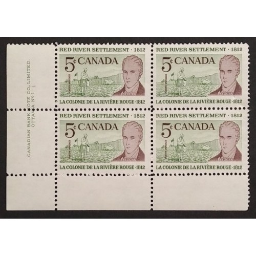 Canada 397 Plate Block LL No. 1-1 VF MNH