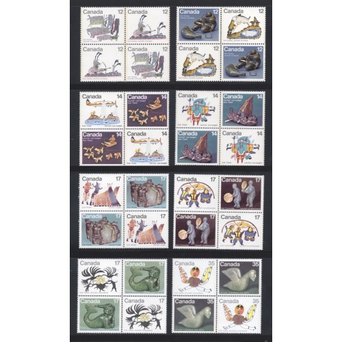Canada 749a|869a Complete Set of Se-tenant Blocks VF MNH