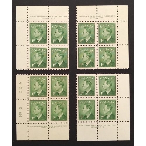 Canada 284 Plate Blocks Matched Set No. 2 F-VF MNH