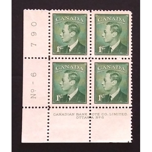 Canada 284 Plate Block LL No. 6 VF MLH