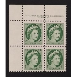Canada 338 Plate Block UL No. 1 F-VF MNH
