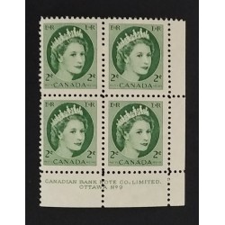 Canada 338 Plate Block LL No. 9n F-VF MNH