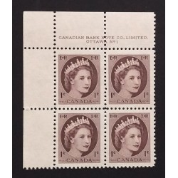 Canada 337 Plate Block UL No. 1 F-VF MNH