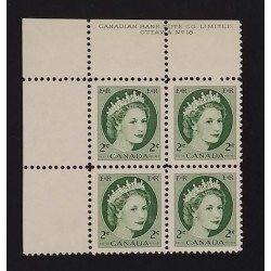 Canada 338iv Plate Block UL No. 18 F-VF MNH