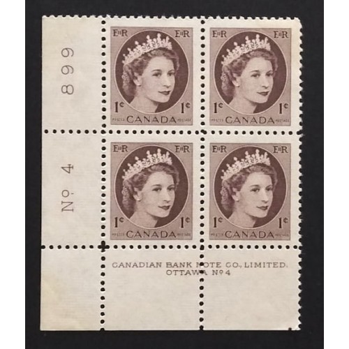 Canada 337 Plate Block LL No. 4 F-VF MNH
