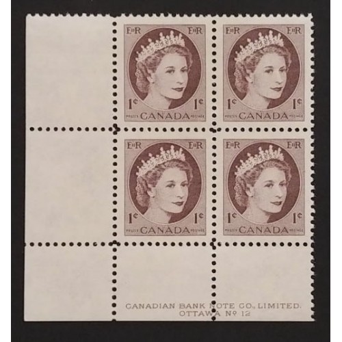 Canada 337 Plate Block LL No. 12 VF MNH