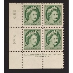 Canada 338 Plate Block LL No. 4 F-VF MNH