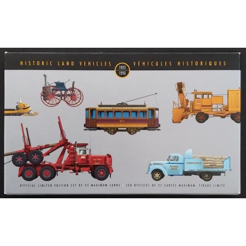 Canada TPC20 Historic Land Vehicles Thematic Post Cards Set (25)