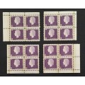 Canada 403p Corner Blocks Matched Set VF MNH