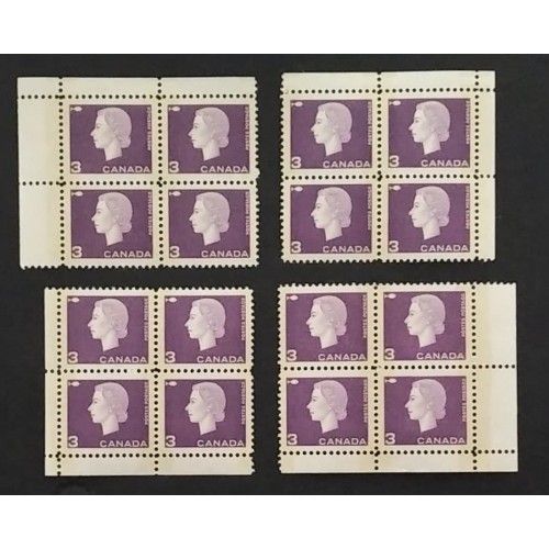 Canada 403p Corner Blocks Matched Set VF MNH