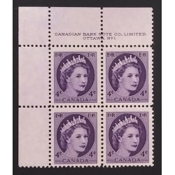 Canada 340 Plate Block UL No. 1 F-VF MNH