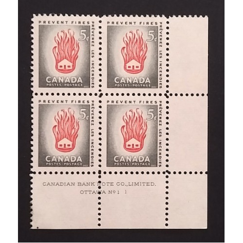 Canada 364 Plate Block LR No. 1-1 VF MNH