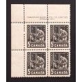 Canada 373 Plate Block UL No. 1 F-VF MNH