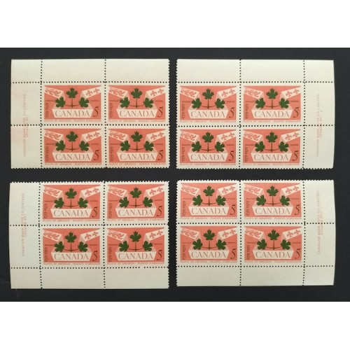 Canada 388 Plate Blocks Matched Set No. 1 VF MLH