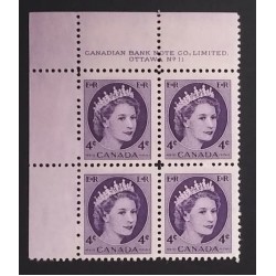 Canada 340 Plate Block UL No. 11 F-VF MNH