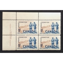 Canada 394 Plate Block UL No. 1-1 VF MNH