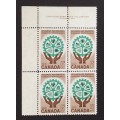 Canada 395 Plate Block UL No. 1-1 VF MNH